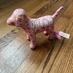 NEW NWT Victoria’s Secret PINK Plush Stuffed Collectible Floral Mini Dog